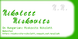 nikolett miskovits business card